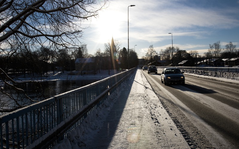 Kyrkbron i vinterskrud, Avesta