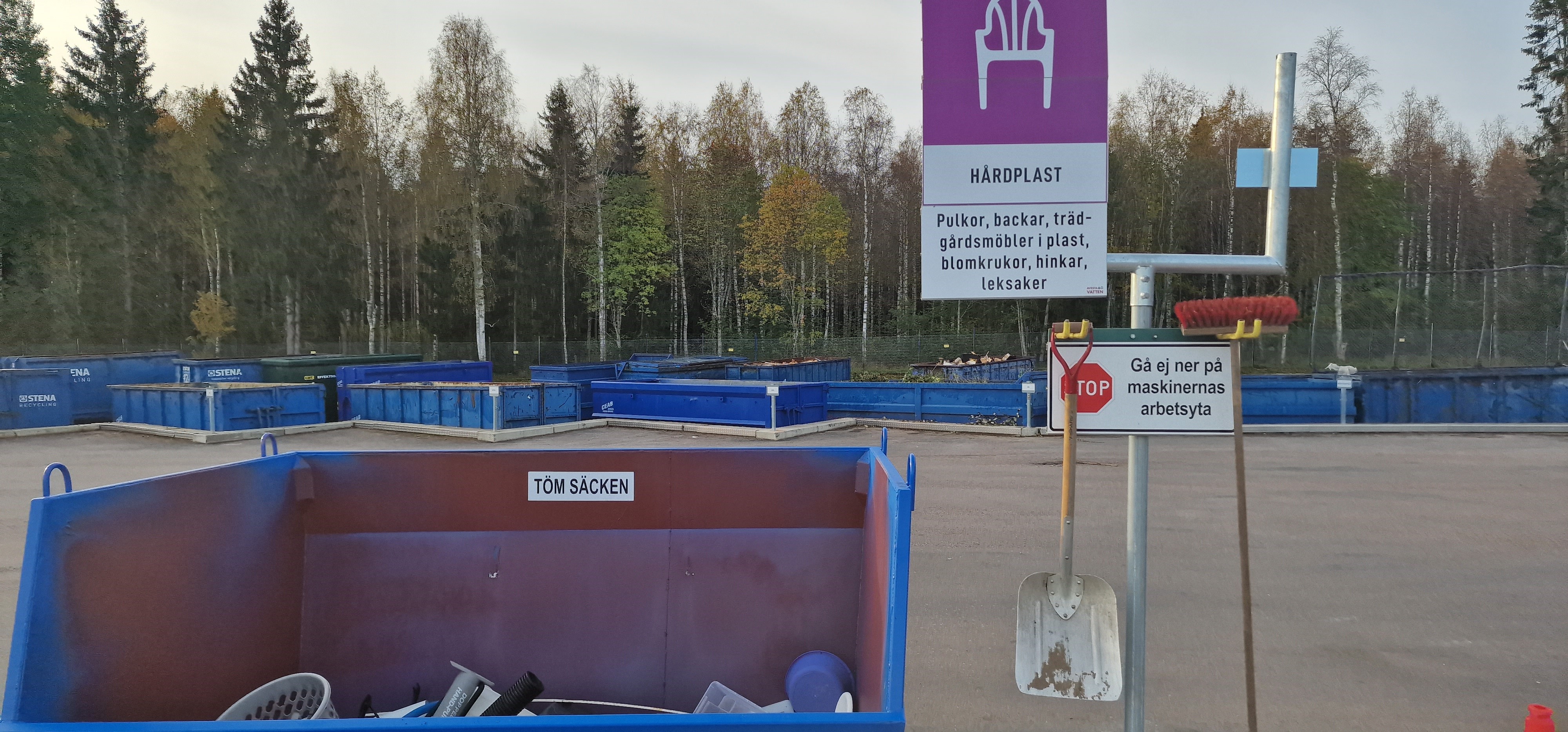 container på Gruvgärdets Återvinningscentral