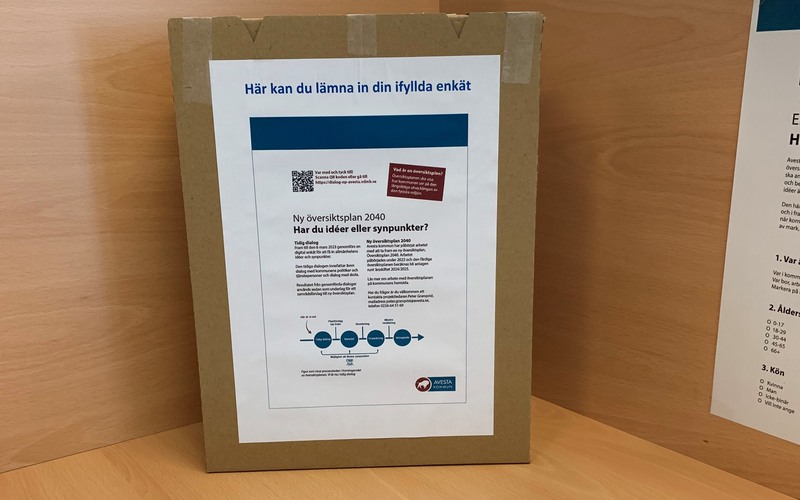 Låda för inlämning av enkät