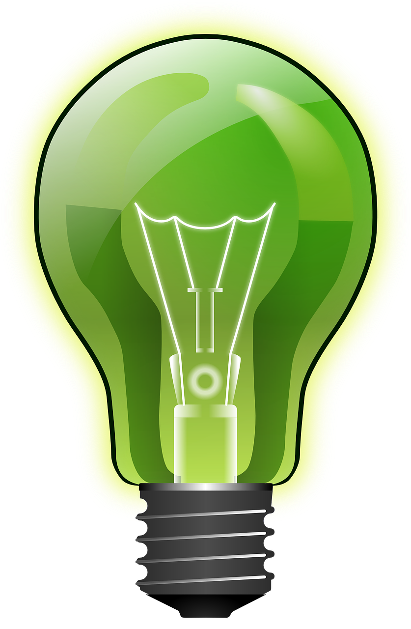 grön glödlampa