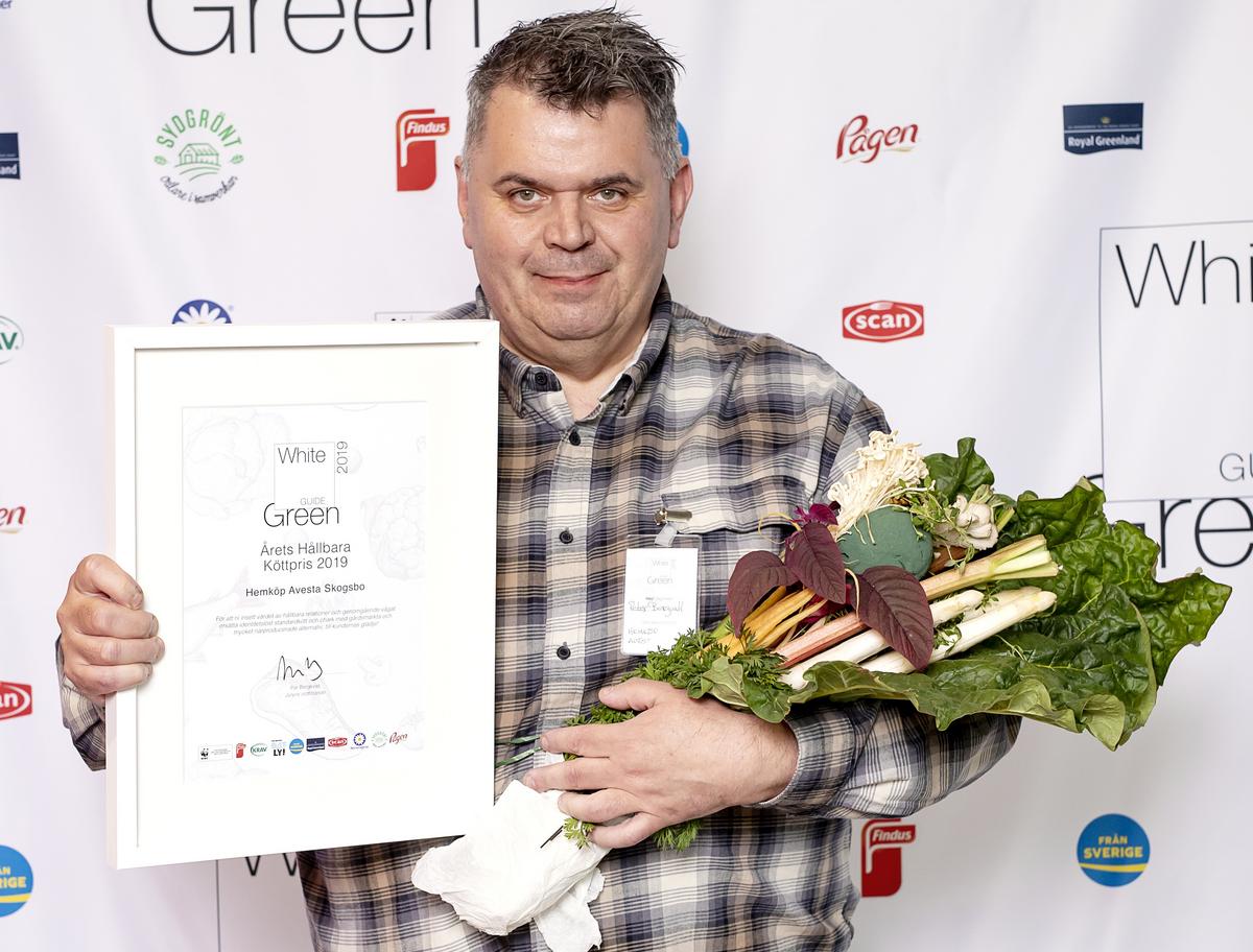Peter Bergvall vann titeln Årets Hållbara köttpris när White Guide Green hyllade pristagarna i hållbarhet.