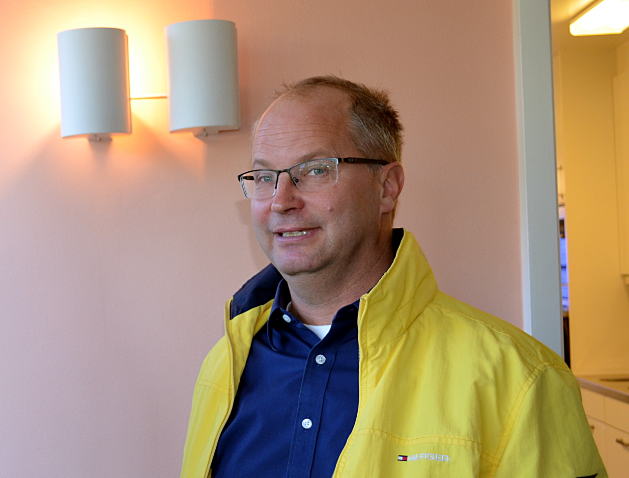 Pontus Björklin berättade på grukostmötet om sina satsningar i Skogsbo och på Strömsborgs Herrgård.