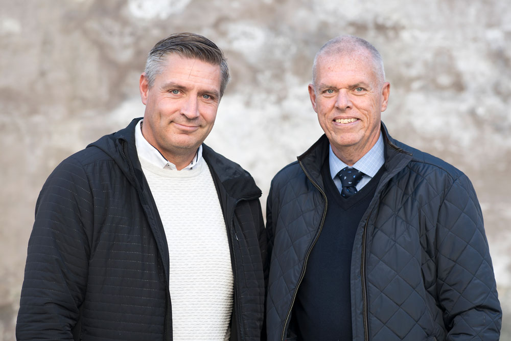 Lars Isacsson, kommunstyrelsens ordförande och Anders Friberg, kommundirektör