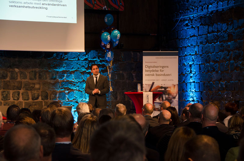 Ardalan Shekarabi (S), civilminister var talade på Avestasamtalen 2017 