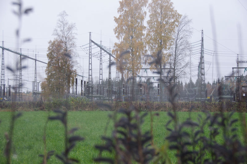 Kraftstationen i Horndal en regnig oktoberdag